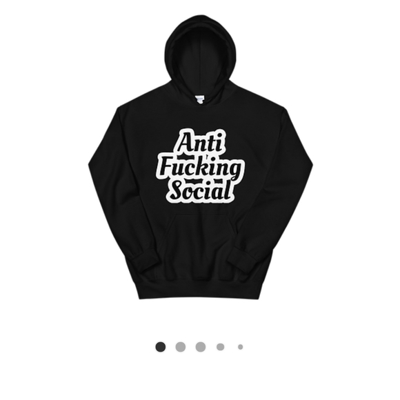Anti Fucking Social Hoodie - Picture 1 of 8